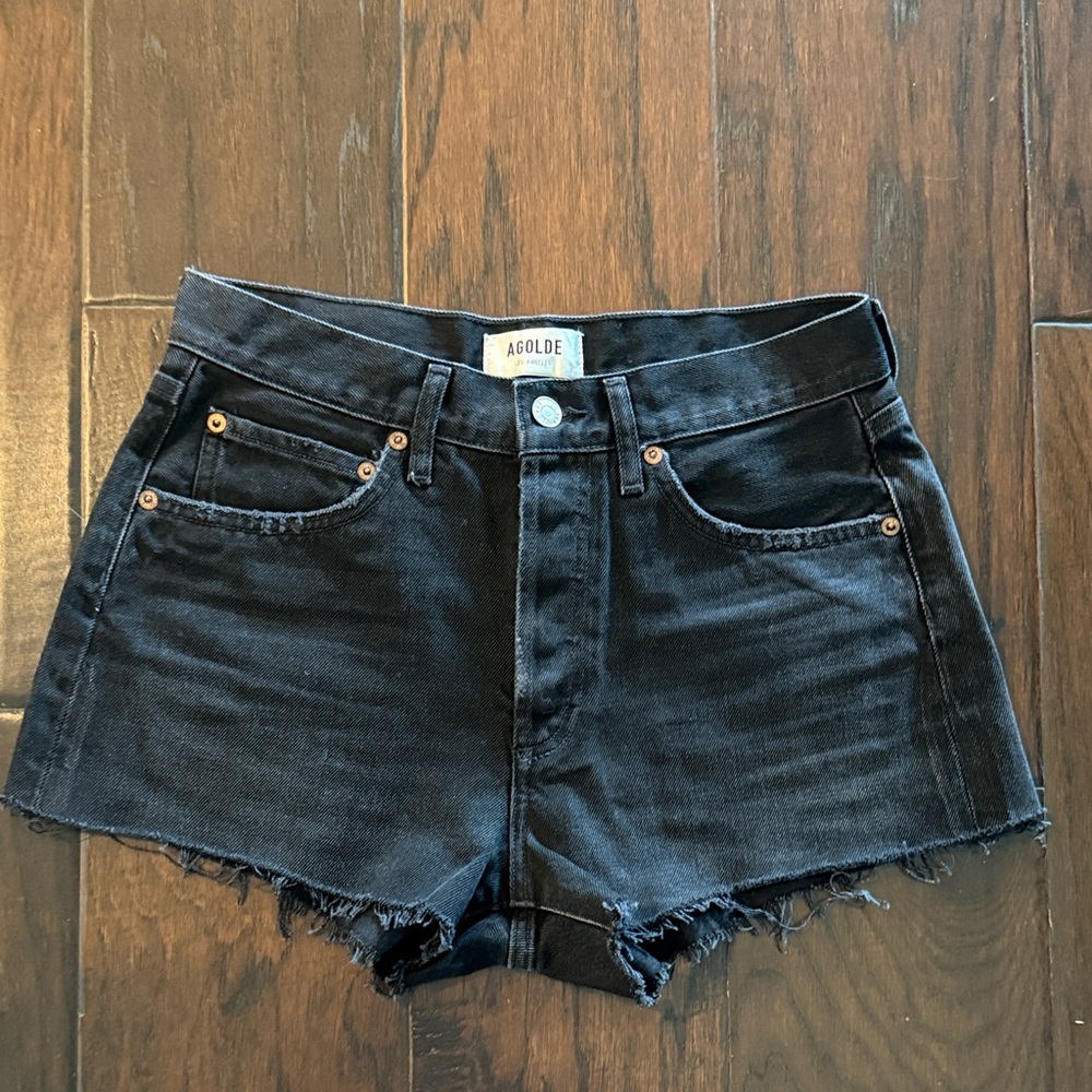 Agolde Women's Black Jean Shorts